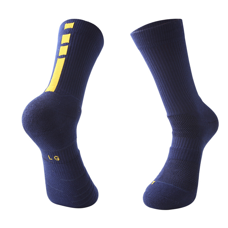 Men Basketball Tournament Training Socks Non-slip Socks Sweat Towel Bottom Socks Compression Scoks